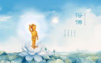 3051年佛诞浴佛节桌布